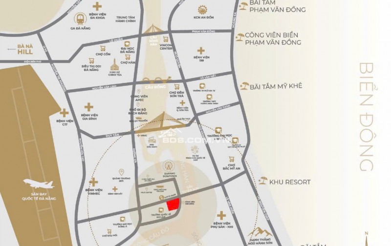 Bán CC tại The Meridian, Quy Mỹ, Hòa Cường Nam, Hải Châu, Đà Nẵng, 75 triệu/m2